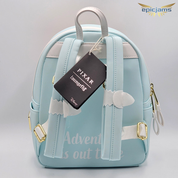 Loungefly Disney Pixar Up Floating House Pom Pom Blue Mini Backpack Bag New - Picture 6 of 7